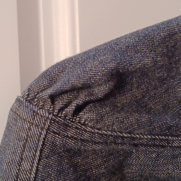 Denim Lace & Velvet Trimmed Fitted Jacket. - Picture 10 of 11